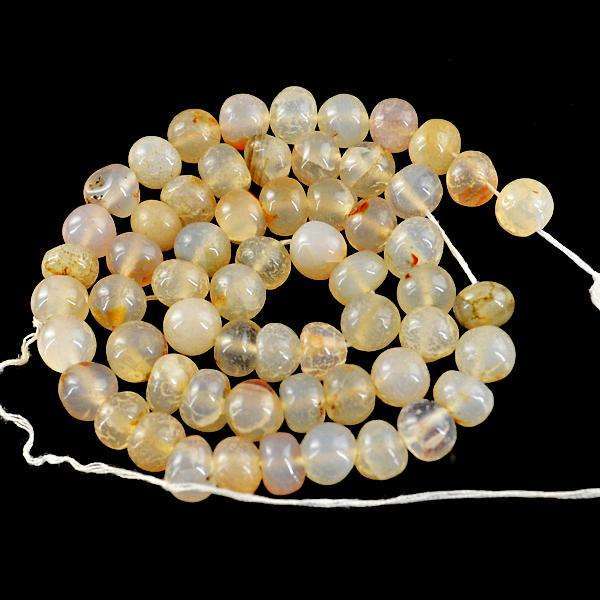 gemsmore:Amazing Onyx Round Shape Drilled Beads Strand