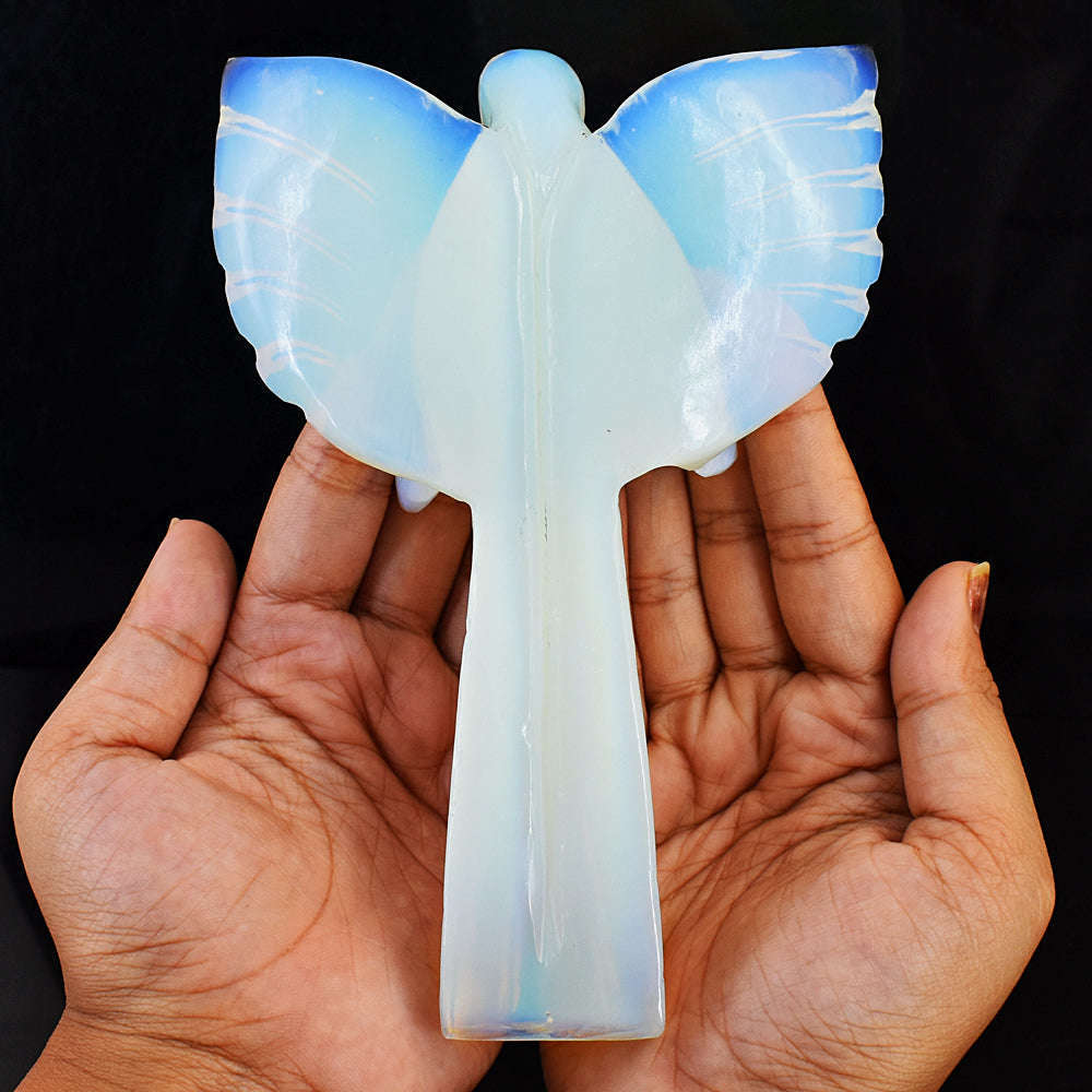 gemsmore:Amazing Opalite Hand Carved Healing Praying Angel