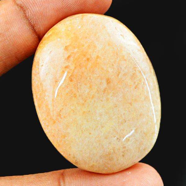 gemsmore:Amazing Orange Aventurine Oval Shape Untreated Loose Gemstone