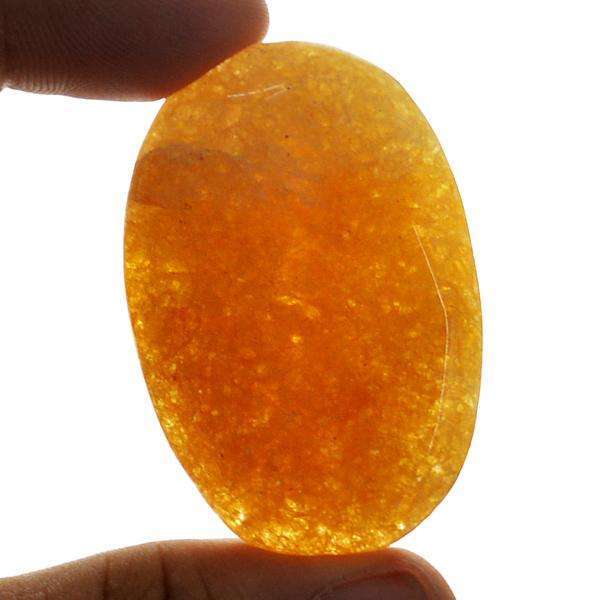 gemsmore:Amazing Orange Aventurine Oval Shape Untreated Loose Gemstone