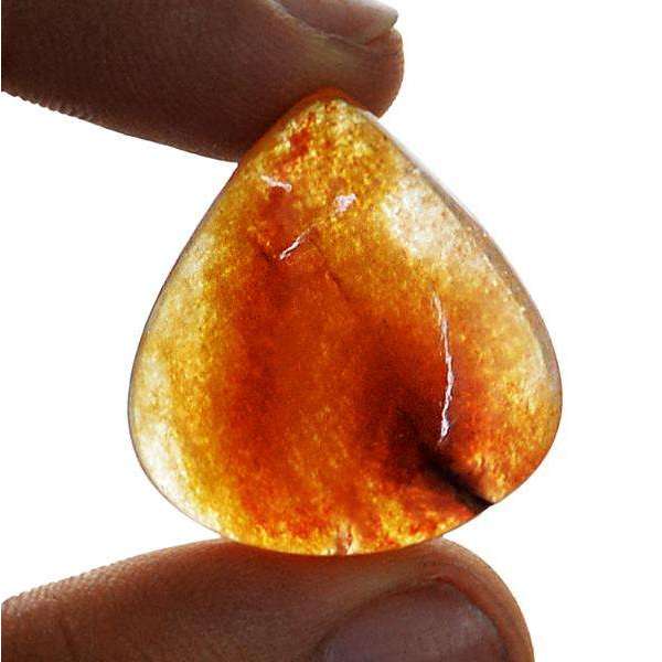 gemsmore:Amazing Orange Aventurine Pear Shape Untreated Loose Gemstone