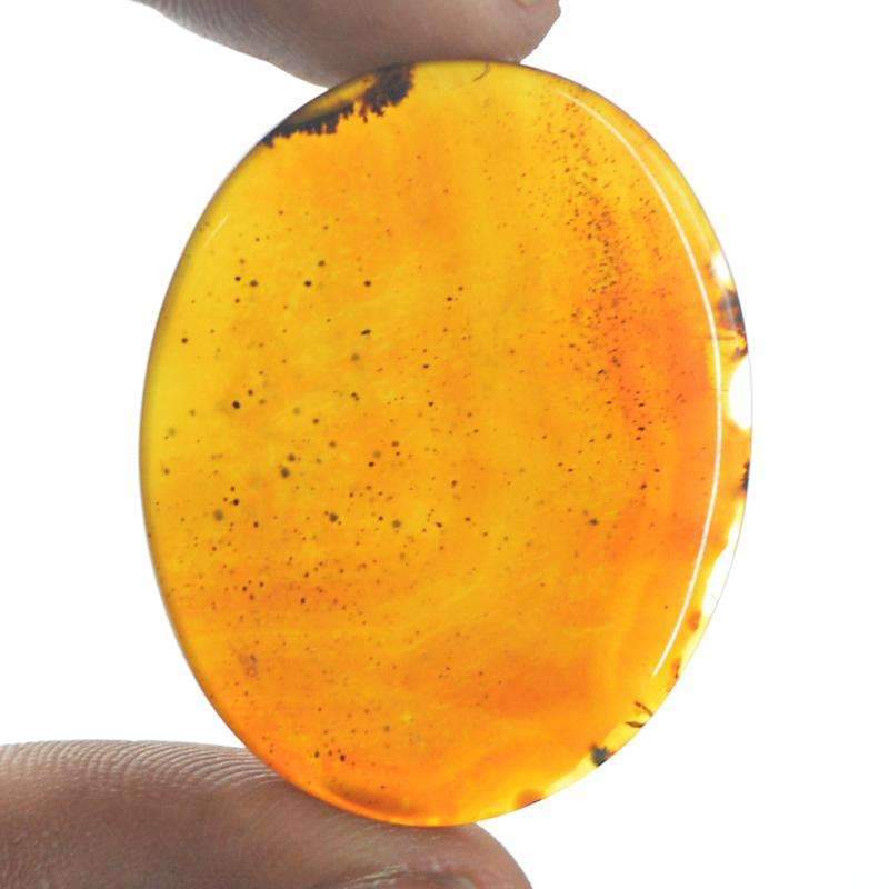 gemsmore:Amazing Orange Onyx Gemstone Natural Oval Shape