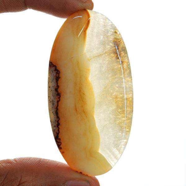gemsmore:Amazing Oval Shape Agate Untreated Loose Gemstone