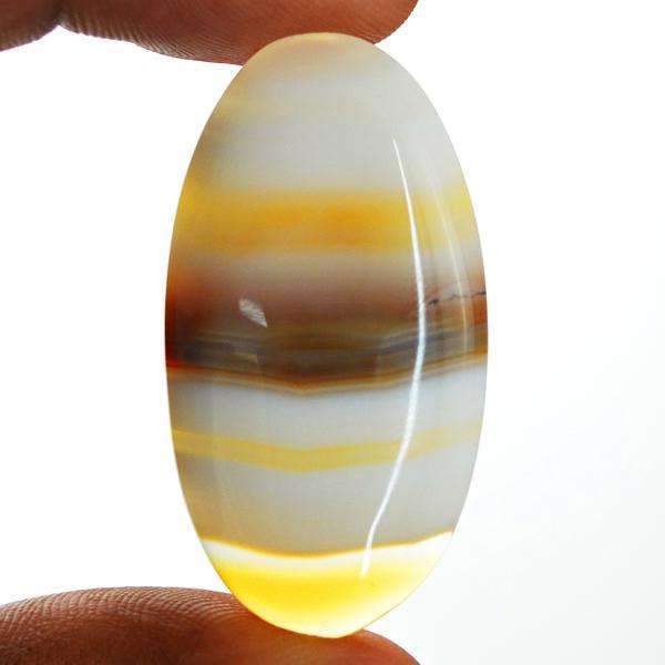 gemsmore:Amazing Oval Shape Agate Untreated Loose Gemstone