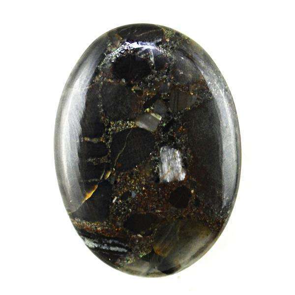 gemsmore:Amazing Oval Shape Conglomerate Jasper Untreated Loose Gemstone