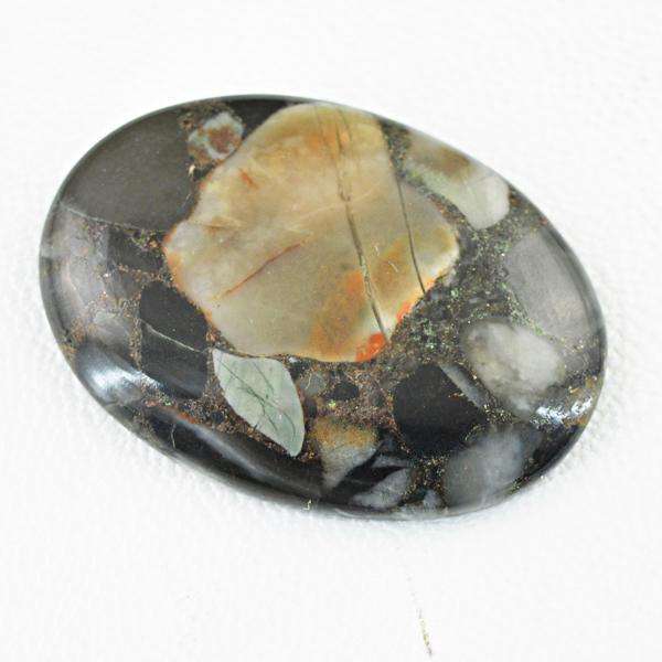 gemsmore:Amazing Oval Shape Conglomerate Jasper Untreated Loose Gemstone