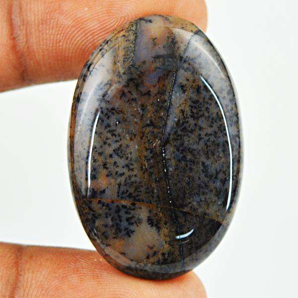 gemsmore:Amazing Oval Shape Dendrite Opal Untreated Loose Gemstone