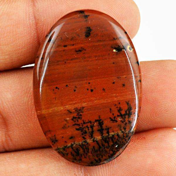 gemsmore:Amazing Oval Shape Dendrite Opal Untreated Loose Gemstone