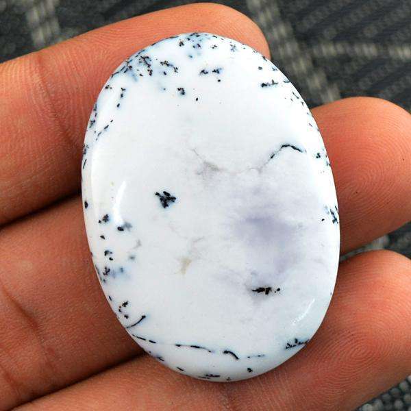 gemsmore:Amazing Oval Shape Dendrite Opal Untreated Loose Gemstone