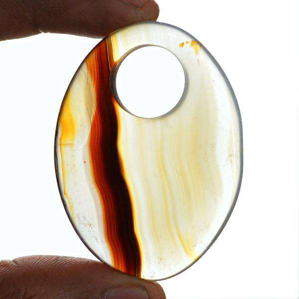 gemsmore:Amazing Oval Shape Fancy Onyx Untreated Loose Gemstone