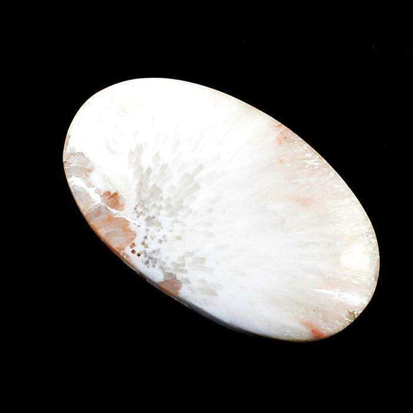 gemsmore:Amazing Oval Shape Flower Agate Untreated Loose Gemstone
