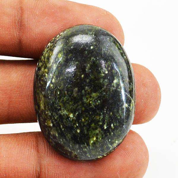 gemsmore:Amazing Oval Shape Forest Green Jasper Untreated Loose Gemstone