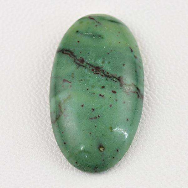 gemsmore:Amazing Oval Shape Green Dendrite Opal Untreated Loose Gemstone