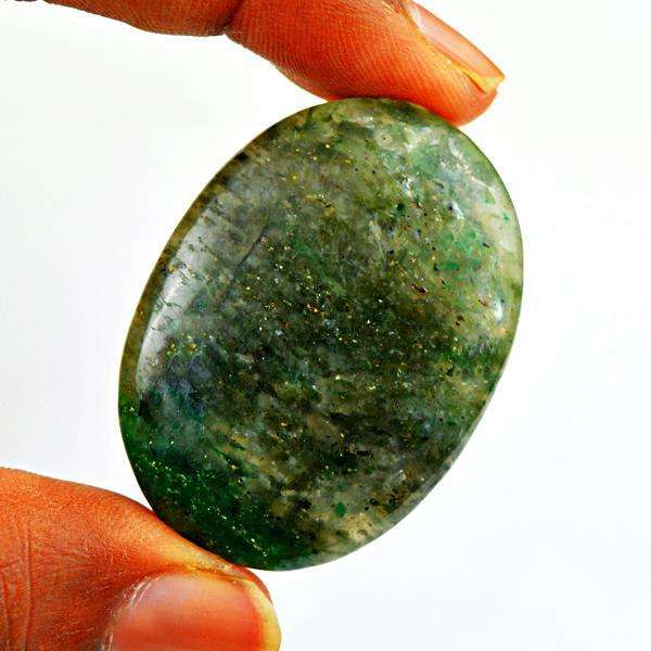 gemsmore:Amazing Oval Shape Green Moss Agate Untreated Loose Gemstone