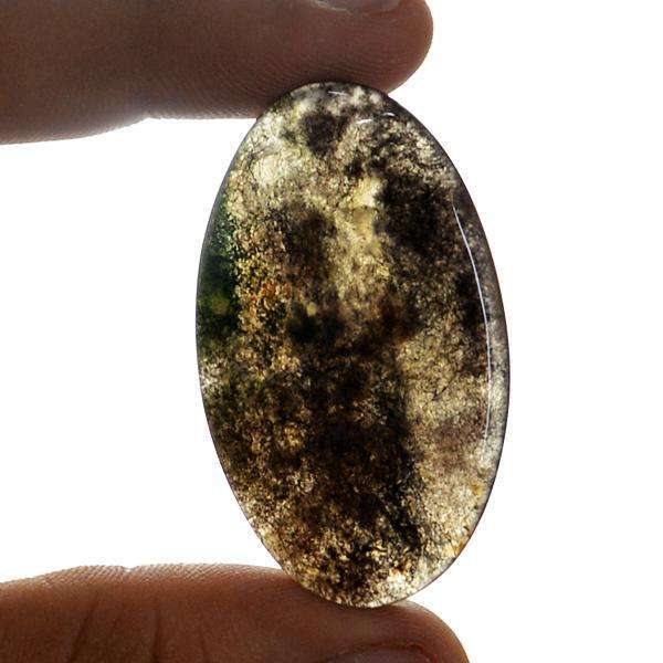 gemsmore:Amazing Oval Shape Moss Agate Untreated Loose Gemstone