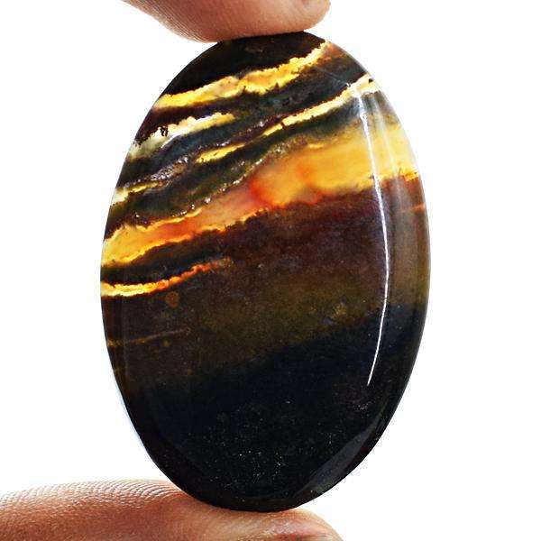 gemsmore:Amazing Oval Shape Multicolor Moss Agate Untreated Loose Gemstone