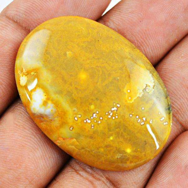 gemsmore:Amazing Oval Shape Ocean Jasper Untreated Loose Gemstone