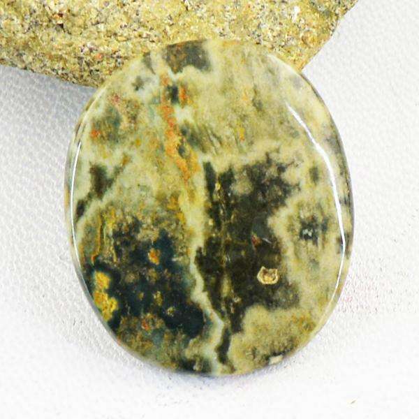 gemsmore:Amazing Oval Shape Ocean Jasper Untreated Loose Gemstone