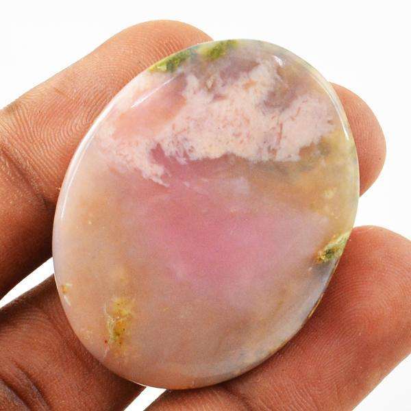 gemsmore:Amazing Oval Shape Pink Australian Opal Untreated Loose Gemstone