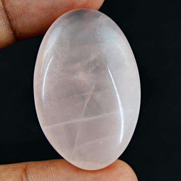 gemsmore:Amazing Oval Shape Pink Rose Quartz Untreated Loose Gemstone