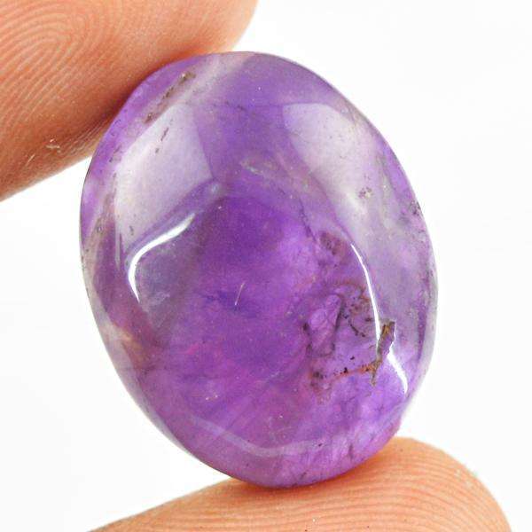 gemsmore:Amazing Oval Shape Purple Amethyst Untreated Loose Gemstone