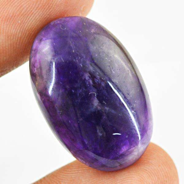 gemsmore:Amazing Oval Shape Purple Amethyst Untreated Loose Gemstone