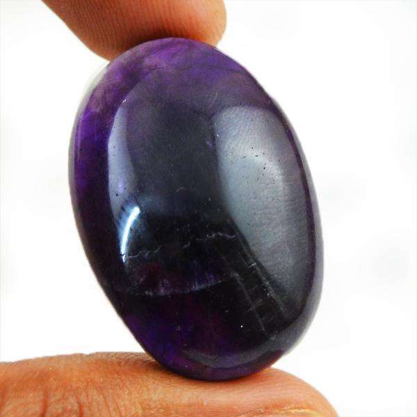 gemsmore:Amazing Oval Shape Purple Amethyst Untreated Loose Gemstone