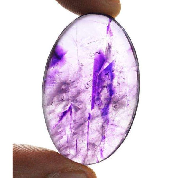 gemsmore:Amazing Oval Shape Purple Amethyst Untreated Loose Gemstone