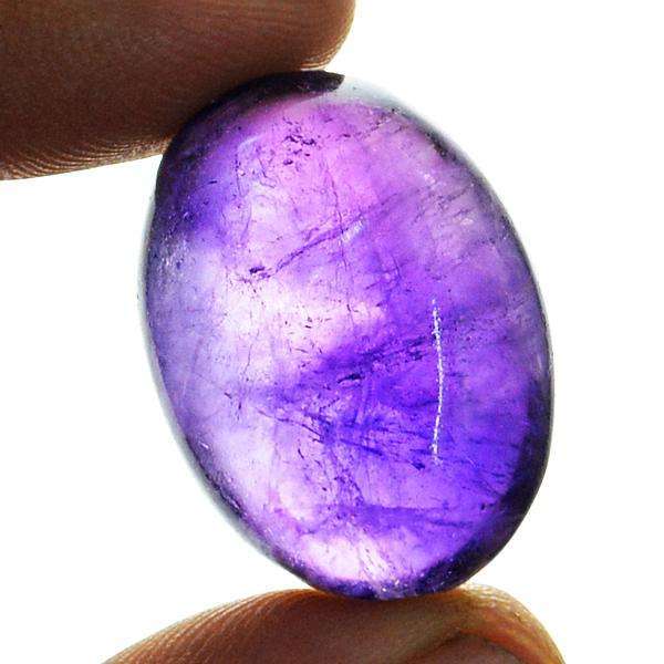 gemsmore:Amazing Oval Shape Purple Amethyst Untreated Loose Gemstone