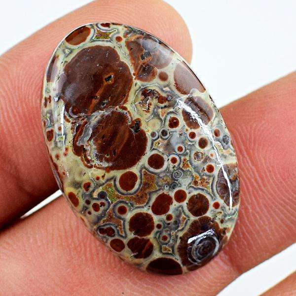 gemsmore:Amazing Oval Shape Snake Skin Jasper Untreated Loose Gemstone