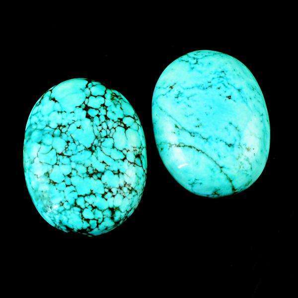 gemsmore:Amazing Oval Shape Turquoise Untreated Loose Gemstone Lot