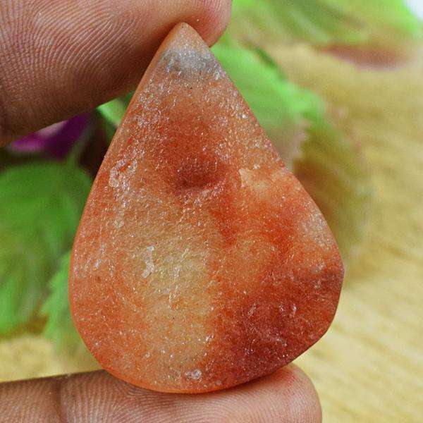 gemsmore:Amazing Pear Shape Aventurine Druzy Untreated Loose Gemstone