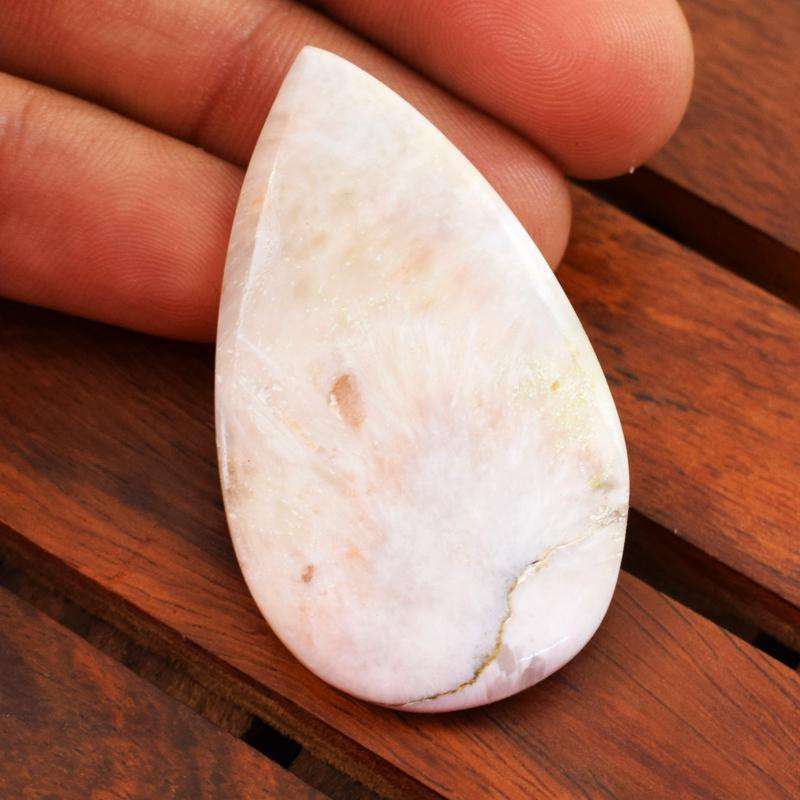 gemsmore:Amazing Pear Shape Flower Agate Untreated Loose Gemstone