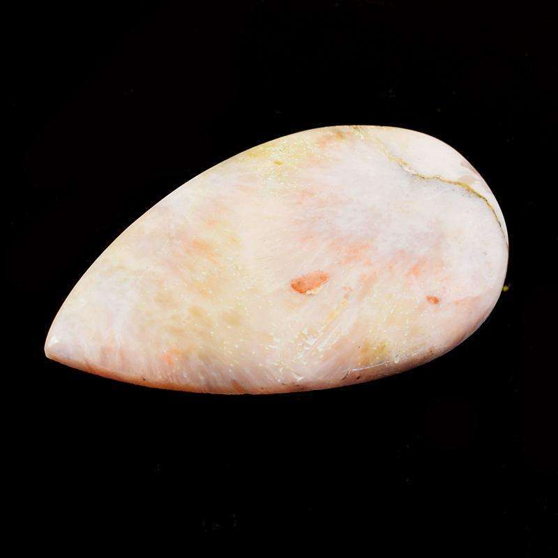 gemsmore:Amazing Pear Shape Flower Agate Untreated Loose Gemstone