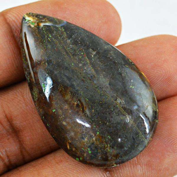 gemsmore:Amazing Pear Shape Galaxy Jasper Untreated Loose Gemstone