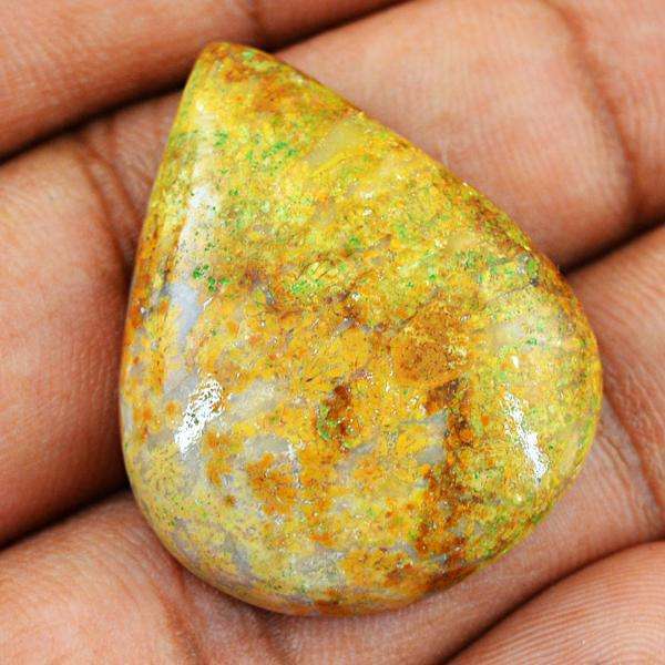 gemsmore:Amazing Pear Shape Ocean Jasper Untreated Loose Gemstone