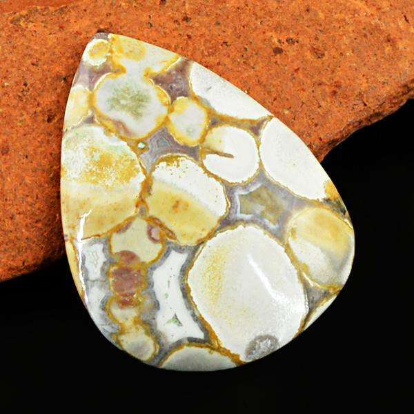 gemsmore:Amazing Pear Shape Ocean Jasper Untreated Loose Gemstone