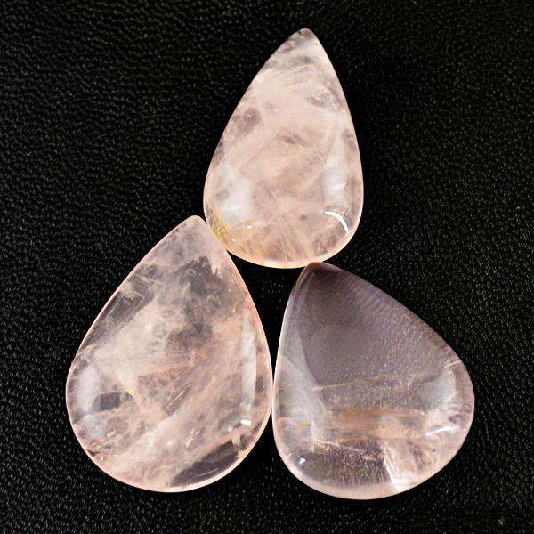 gemsmore:Amazing Pear Shape Pink Rose Quartz Loose Gemstone Lot