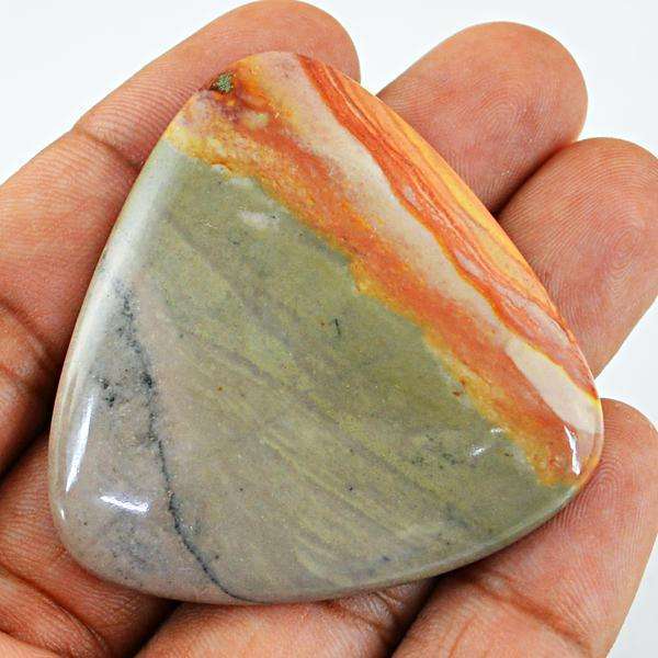 gemsmore:Amazing Pear Shape Polygram Jasper Loose Gemstone