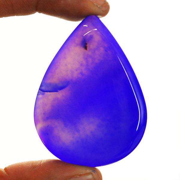 gemsmore:Amazing Pear Shape Purple Onyx Untreated Loose Gemstone