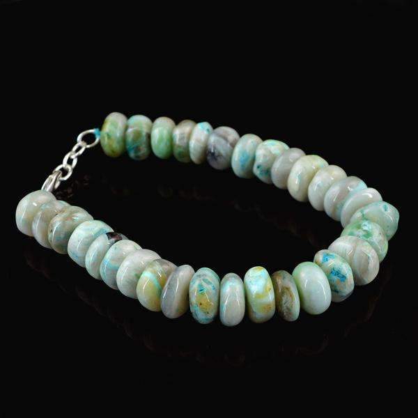 gemsmore:Amazing Peruvian Opal Bracelet - Natural Round Shape Beads