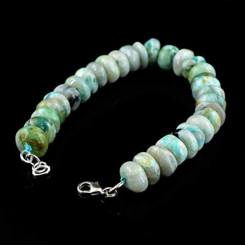 gemsmore:Amazing Peruvian Opal Bracelet - Natural Round Shape Beads