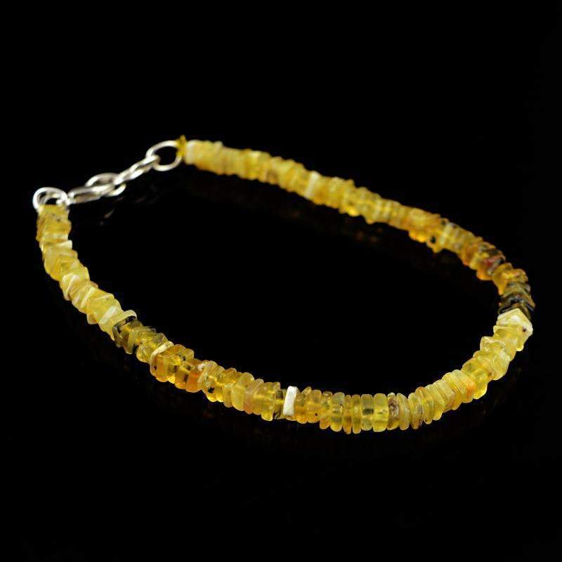 gemsmore:Amazing Peruvian Opal Bracelet - Natural Untreated Beads