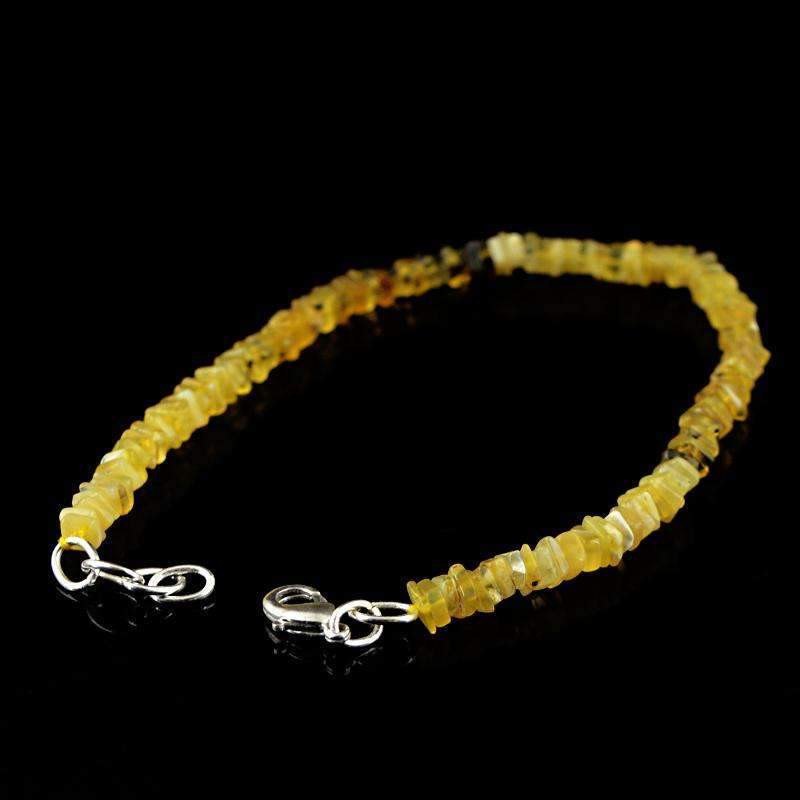 gemsmore:Amazing Peruvian Opal Bracelet - Natural Untreated Beads