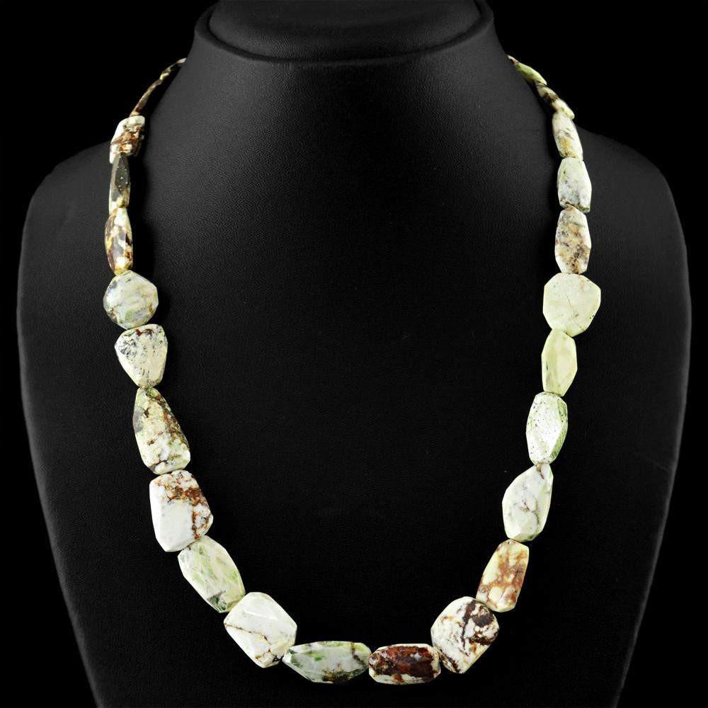gemsmore:Amazing Picasso Jasper Necklace Natural Untreated Faceted Beads