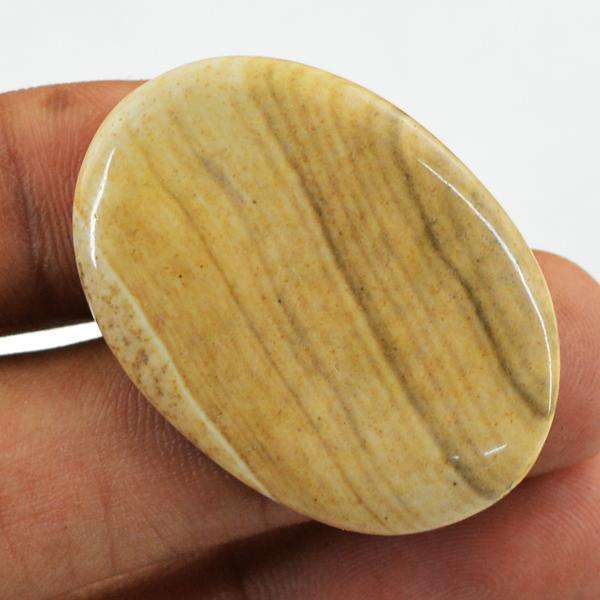 gemsmore:Amazing Picture Jasper Oval Shape Untreated Loose Gemstone