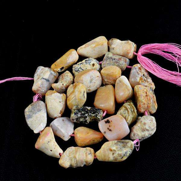 gemsmore:Amazing Pink Australian Opal Drilled Beads Strand