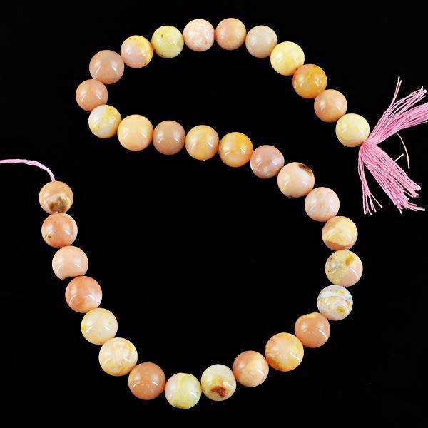 gemsmore:Amazing Pink Australian Opal Round Shape Drilled Beads Strand