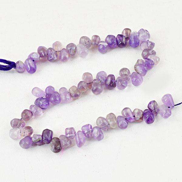 gemsmore:Amazing Purple Amethyst Drilled Beads Strand