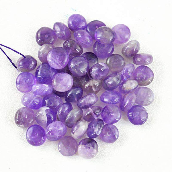 gemsmore:Amazing Purple Amethyst Drilled Wholesale Beads - Natural Round Shape